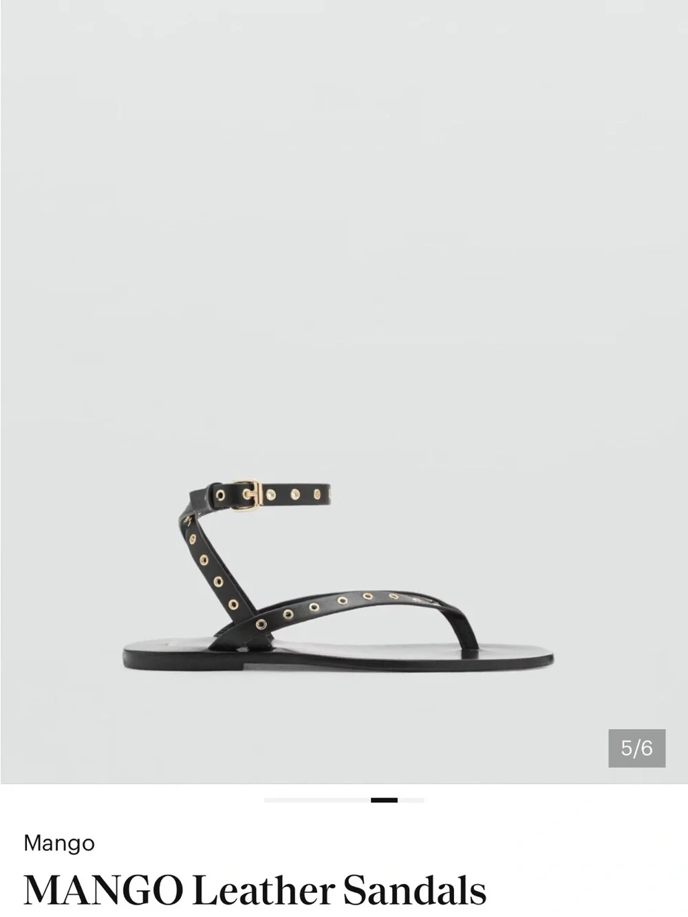 MNG Mango black, studded sandals; size (39) U.S. 8.5; NWT